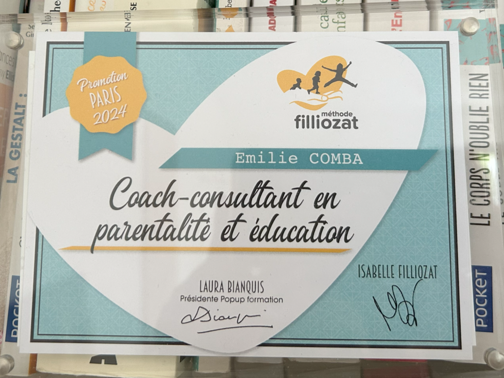 Certification de coach et consultante en parentalité et éducation par Isabelle Filliozat
